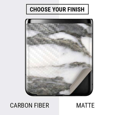 Grey Marbling Galaxy Z Flip Skin