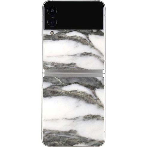 Grey Marbling Galaxy Z Flip3 5G Skin