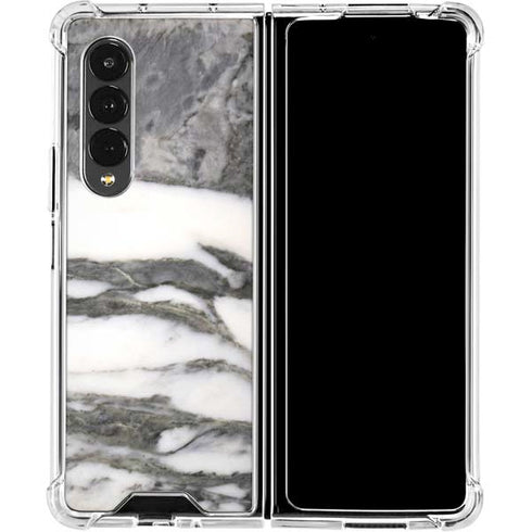 Grey Marbling Galaxy Z Fold4 5G Clear Case