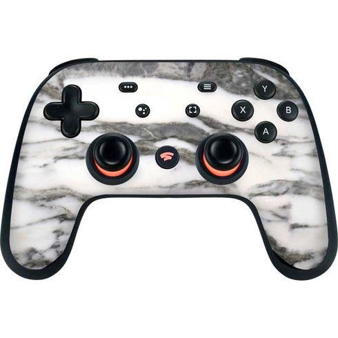 Grey Marbling Google Stadia Controller Skin
