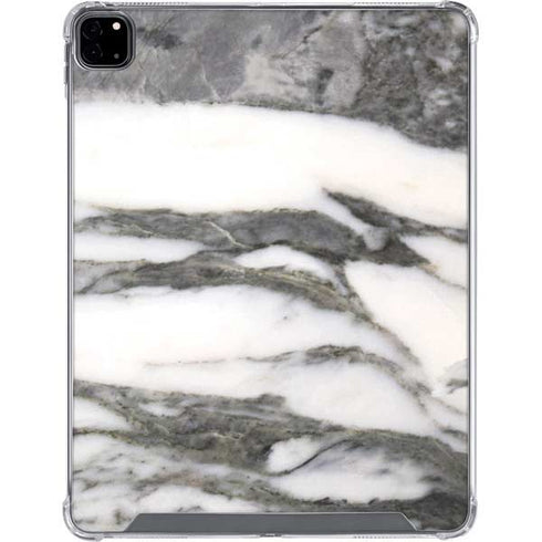 Grey Marbling iPad Pro 12.9in (2020) Clear Case