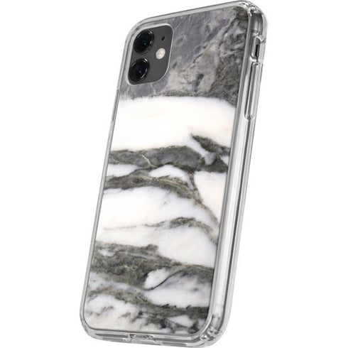 Grey Marbling iPhone 11 Clear Case