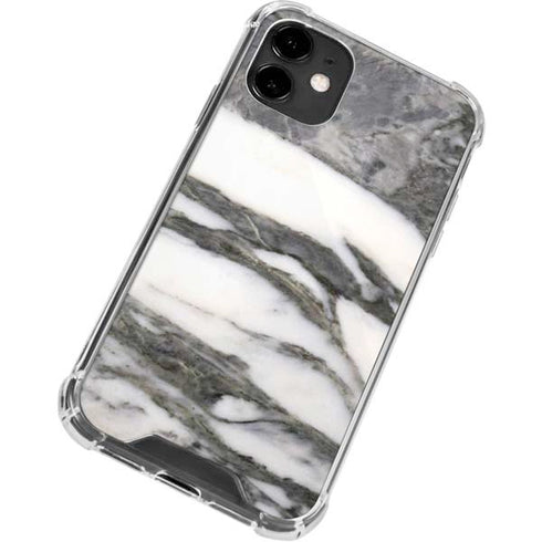 Grey Marbling iPhone 12 Clear Case