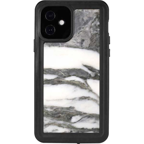 Grey Marbling iPhone 12 Waterproof Case