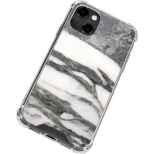 Grey Marbling iPhone 14 Clear Case
