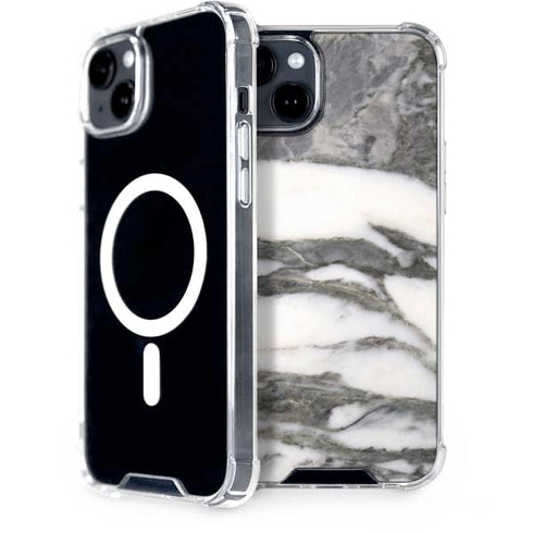 Grey Marbling iPhone 15 MagSafe Case
