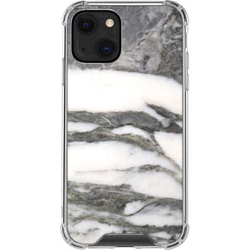 Grey Marbling iPhone 14 Plus Clear Case