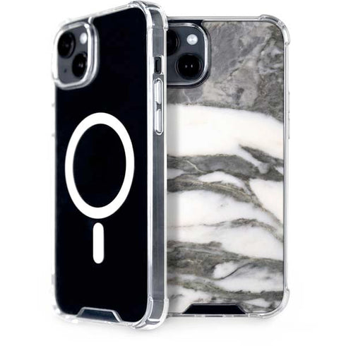 Grey Marbling iPhone 15 Plus MagSafe Case