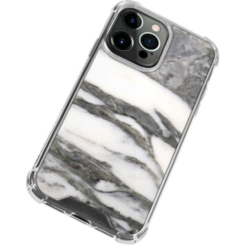 Grey Marbling iPhone 15 Pro Clear Case