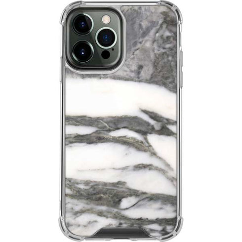Grey Marbling iPhone 14 Pro Max Clear Case