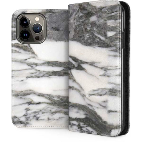 Grey Marbling iPhone 14 Pro Max Folio Case