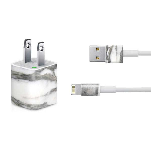 Grey Marbling iPhone Charger (5W USB) Skin
