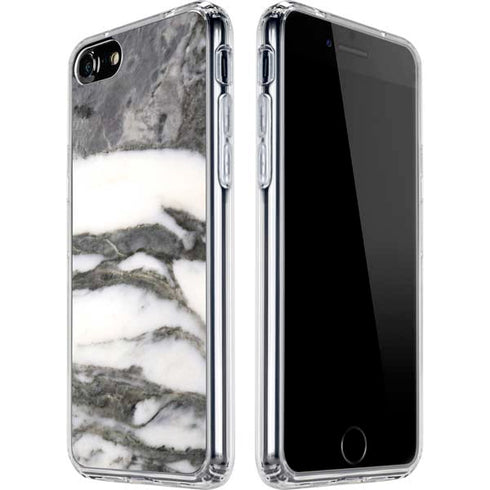 Grey Marbling iPhone SE (2nd & 3rd Gen) Clear Case