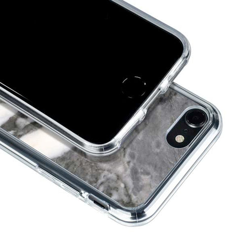 Grey Marbling iPhone SE (2nd & 3rd Gen) Clear Case