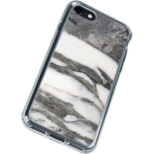 Grey Marbling iPhone SE (2nd & 3rd Gen) Clear Case