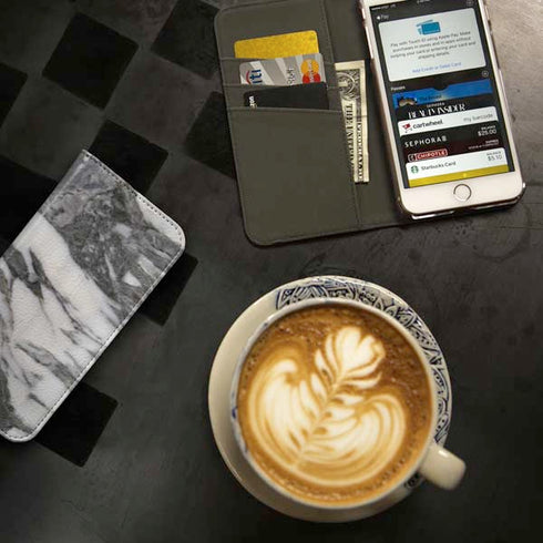 Grey Marbling iPhone SE (2nd & 3rd Gen) Folio Case