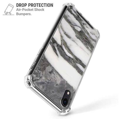 Grey Marbling iPhone XR Clear Case