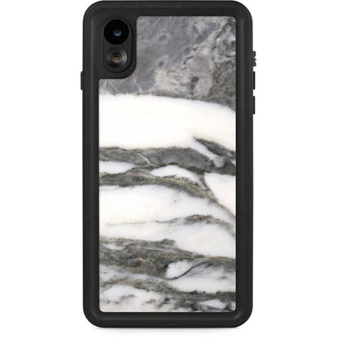 Grey Marbling iPhone XR Waterproof Case