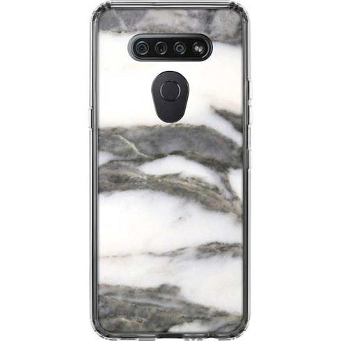 Grey Marbling LG K51/Q51 Clear Case