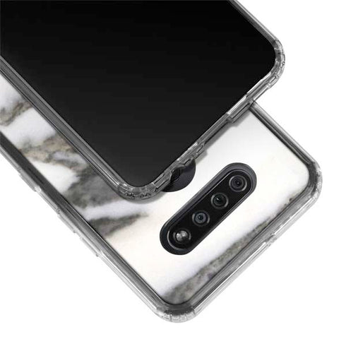 Grey Marbling LG K51/Q51 Clear Case