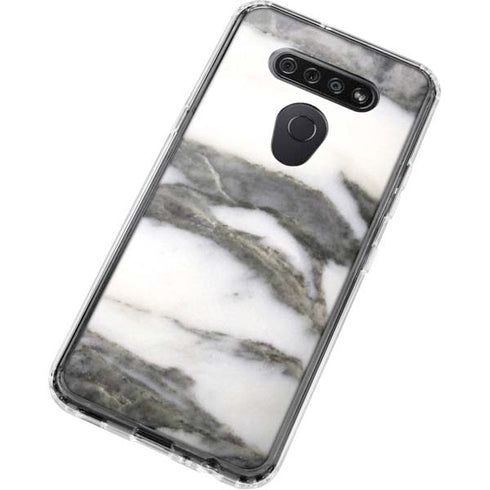Grey Marbling LG K51/Q51 Clear Case