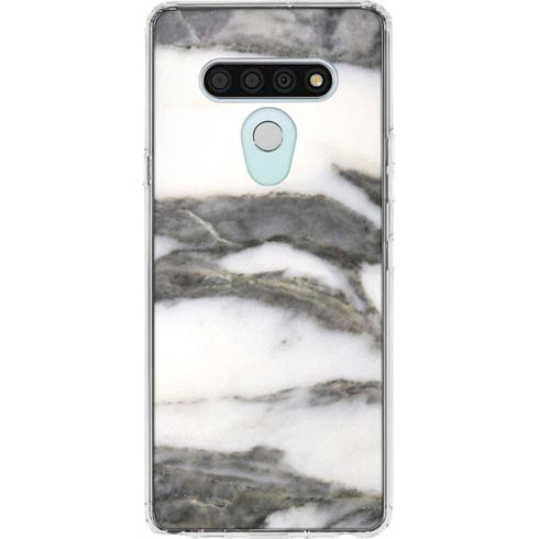 Grey Marbling LG Stylo 6 Clear Case