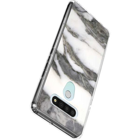 Grey Marbling LG Stylo 6 Clear Case