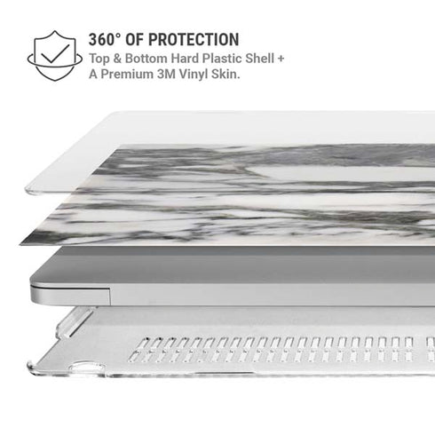 Grey Marbling MacBook Air 15in (2023-2025) Case plus Skin