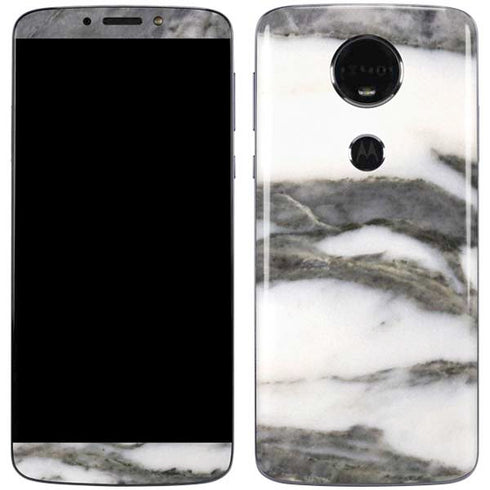 Grey Marbling Moto E5 Plus Skin