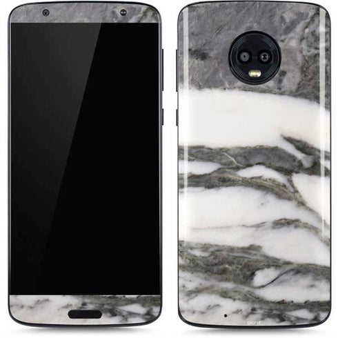 Grey Marbling Moto G6 Skin