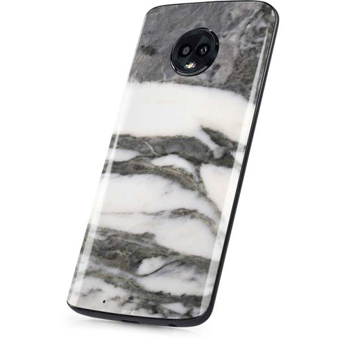 Grey Marbling Moto G6 Skin