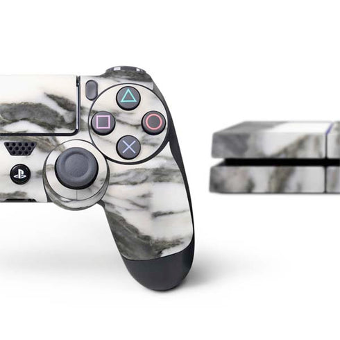 Grey Marbling PS4 Console and Controller Bundle Skin