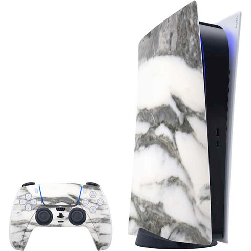 Grey Marbling PS5 Digital Edition Bundle Skin