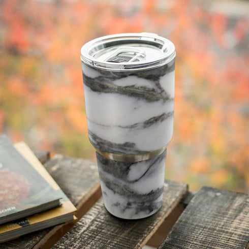 Grey Marbling Yeti 30oz Rambler Tumbler Skin