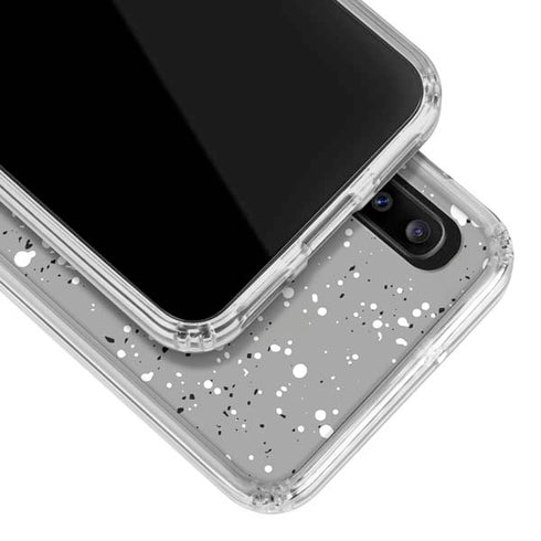 Grey Speckle Galaxy A20 Clear Case