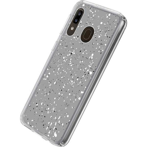 Grey Speckle Galaxy A20 Clear Case