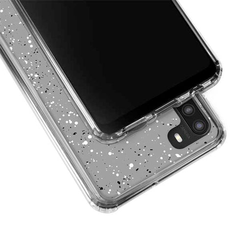 Grey Speckle Galaxy A21 Clear Case