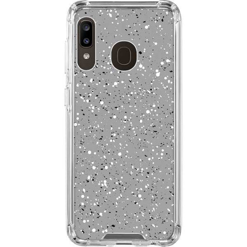 Grey Speckle Galaxy A30 Clear Case
