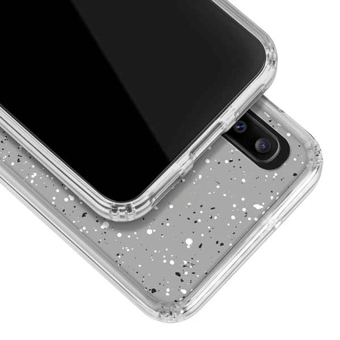 Grey Speckle Galaxy A30 Clear Case