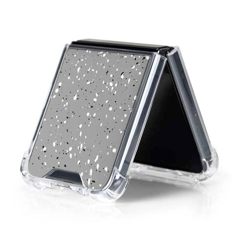 Grey Speckle Galaxy Z Flip5 5G Clear Case