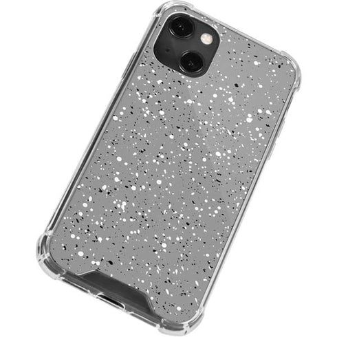 Grey Speckle iPhone 14 Plus Clear Case