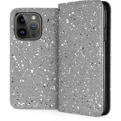 Grey Speckle iPhone 14 Pro Folio Case
