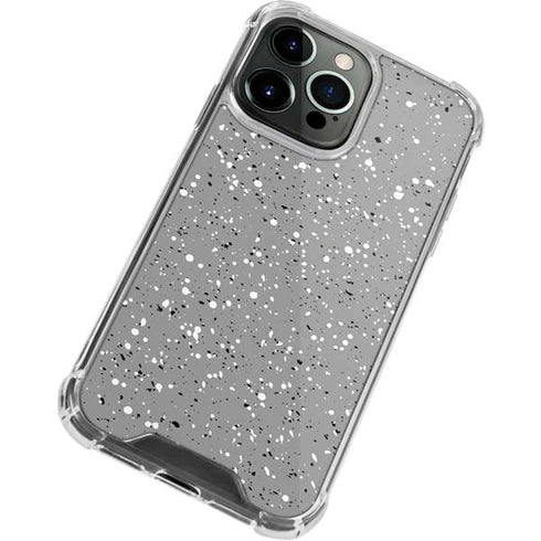 Grey Speckle iPhone 15 Pro Max Clear Case
