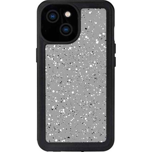 Grey Speckle iPhone 15 Waterproof Case