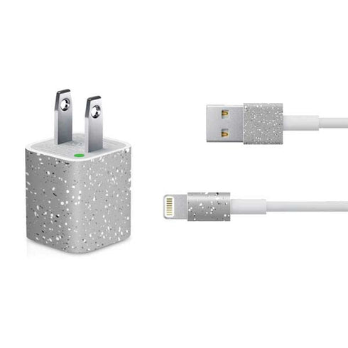 Grey Speckle iPhone Charger (5W USB) Skin
