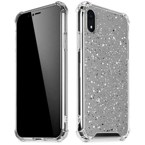 Grey Speckle iPhone XR Clear Case