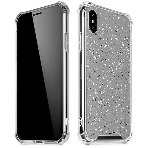Grey Speckle iPhone XS Max Clear Case