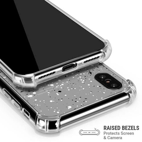 Grey Speckle iPhone XS Max Clear Case
