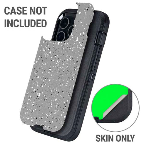 Grey Speckle Otterbox Defender iPhone Skin