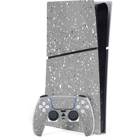 Grey Speckle PS5 Slim Digital Edition Bundle Skin